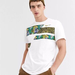 Nike Training Dry t-shirt in white with tribal print